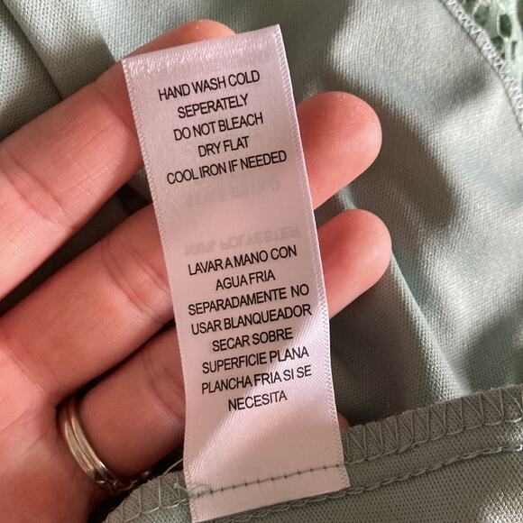 City Triangles Moss Green Lace Fit & Flare Dress, Size 15 - Picture 7 of 8